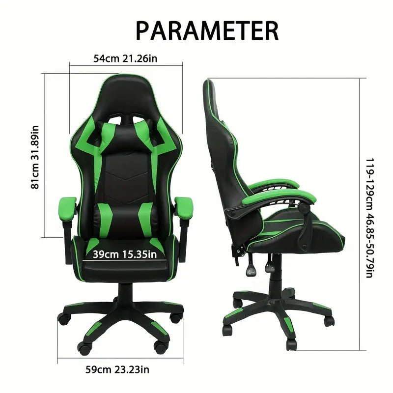 ergonomic high back gaming chair headrest lumbar support - Temu