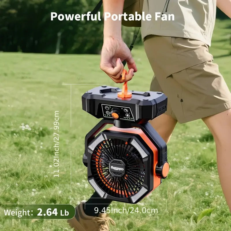 20000mah battery powered camping fan dual motor 8 speed - Temu